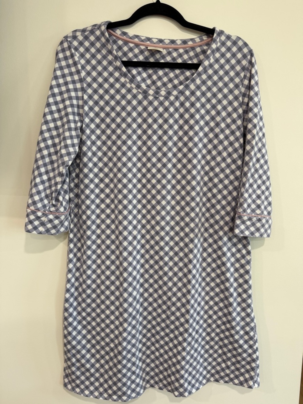 Soma Grey  and White Gingham Chemise